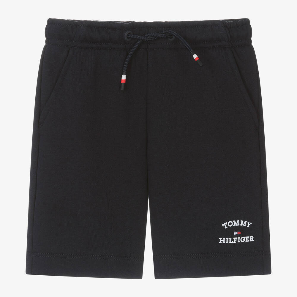 Tommy Hilfiger - Boys Navy Blue Cotton Shorts | Childrensalon