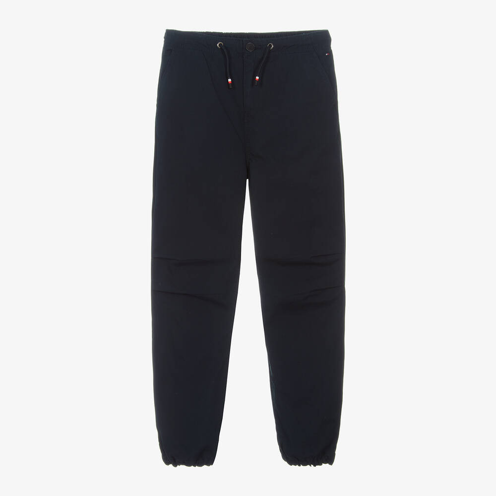 Tommy Hilfiger - Boys Navy Blue Cotton Trousers | Childrensalon