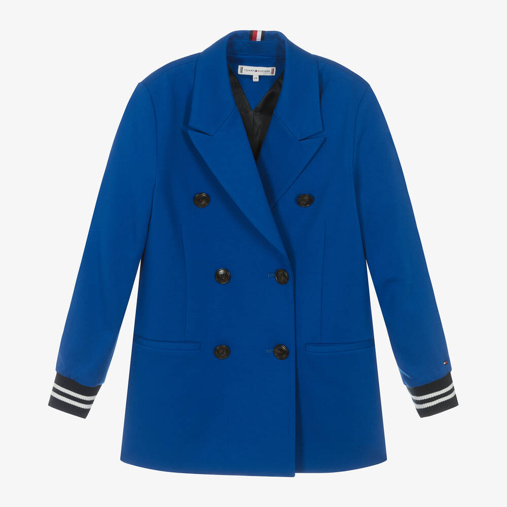 Tommy Hilfiger - Girls Blue Milano Jersey Blazer | Childrensalon