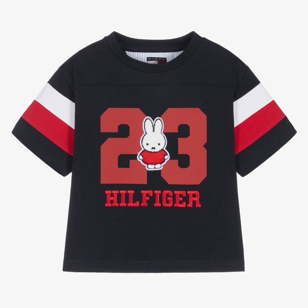 Tommy Hilfiger - Navy Childrensalon T-Shirt Blue | Cotton Miffy Logo Outlet