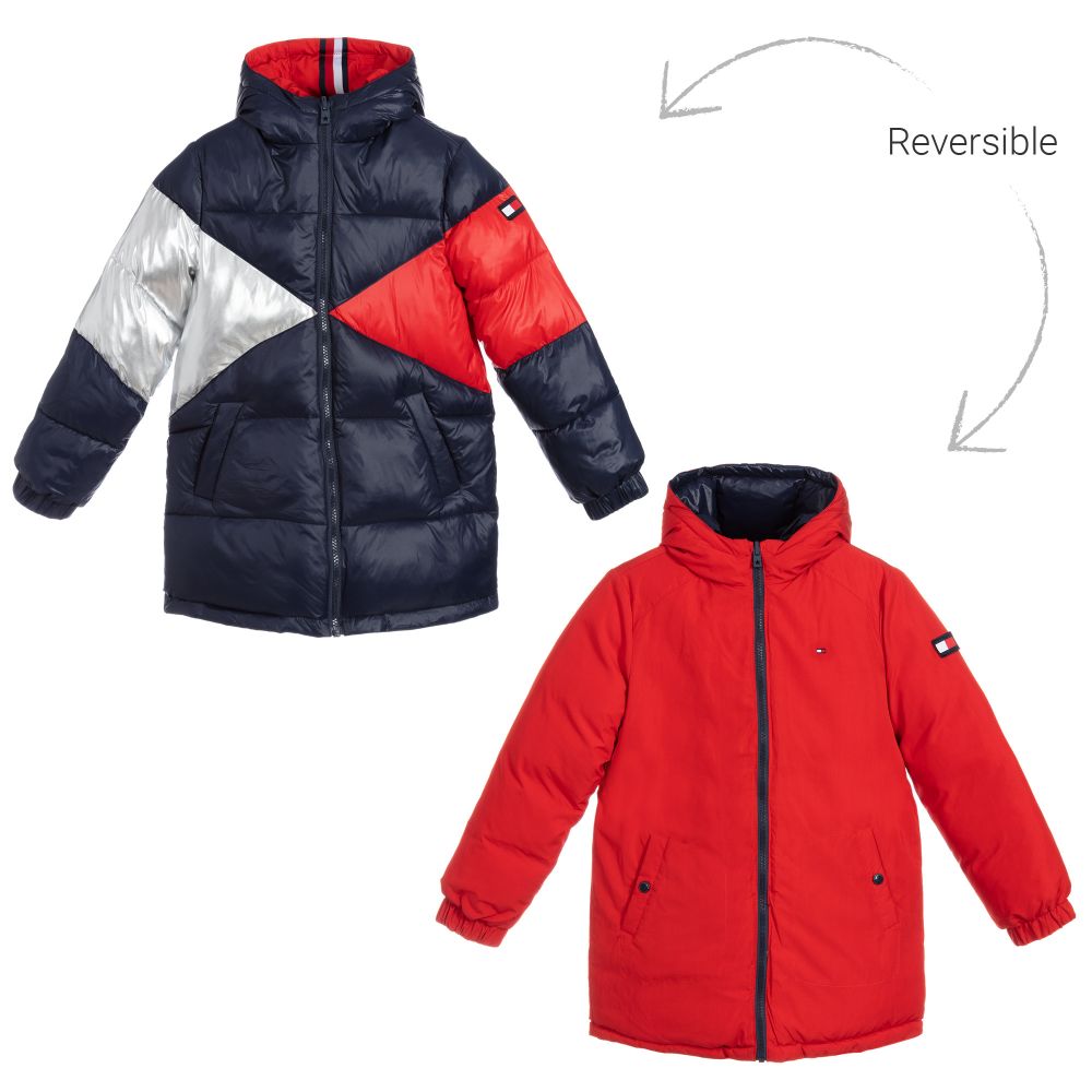 Red & Blue Reversible Coat