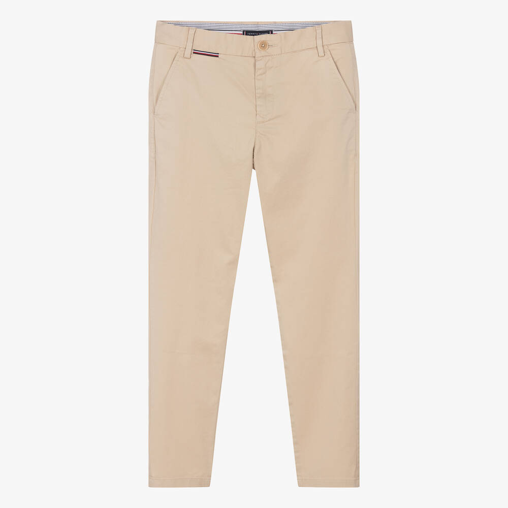 Tommy Hilfiger - Pantalon chino beige en coton ado | Childrensalon