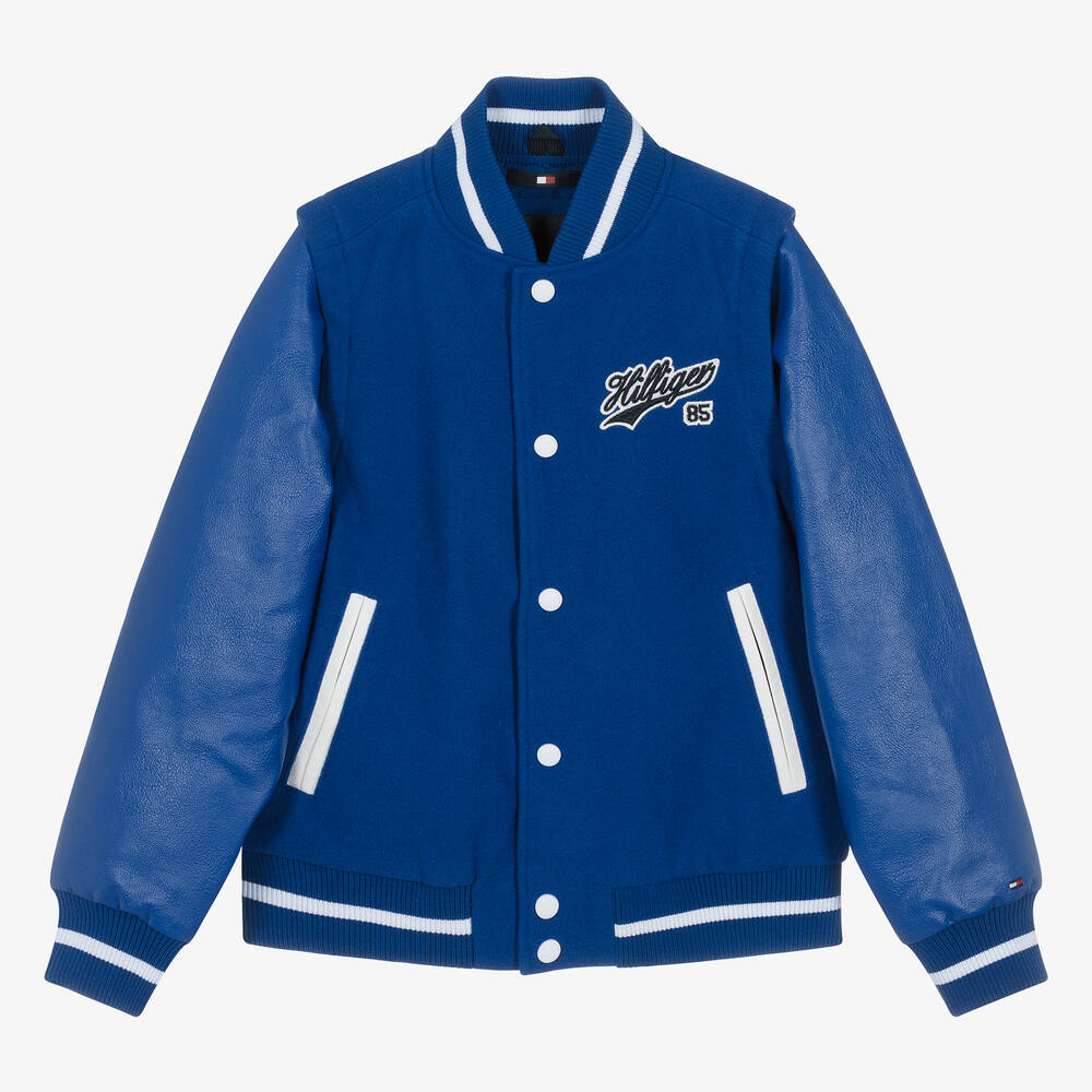 Tommy Hilfiger - Bomber bleu ado garçon | Childrensalon