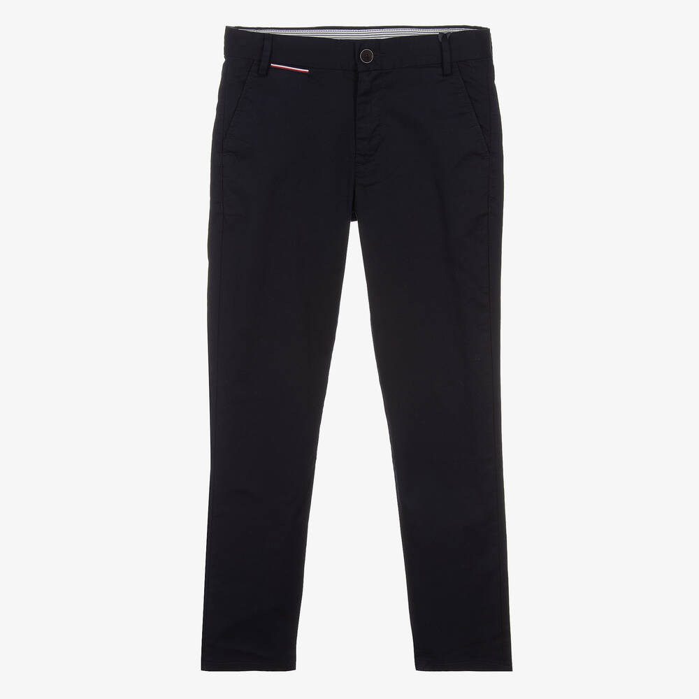 Tommy Hilfiger - Teen Boys Blue Cotton Chino Trousers | Childrensalon