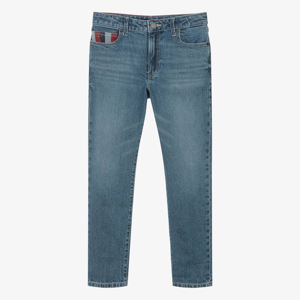 Tommy Hilfiger - Teen Boys Blue Denim Straight Fit Jeans | Childrensalon