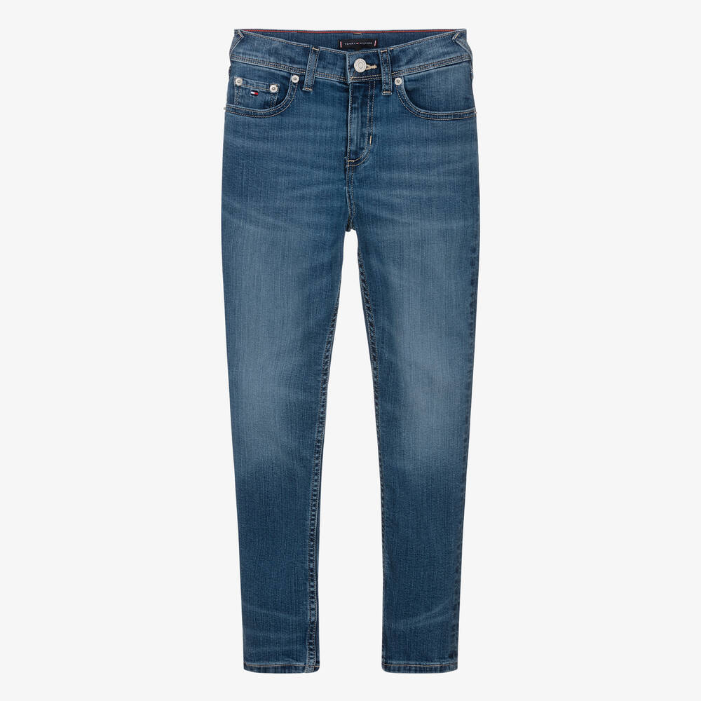 Tommy Hilfiger - Teen Boys Blue Denim Straight Fit Jeans | Childrensalon