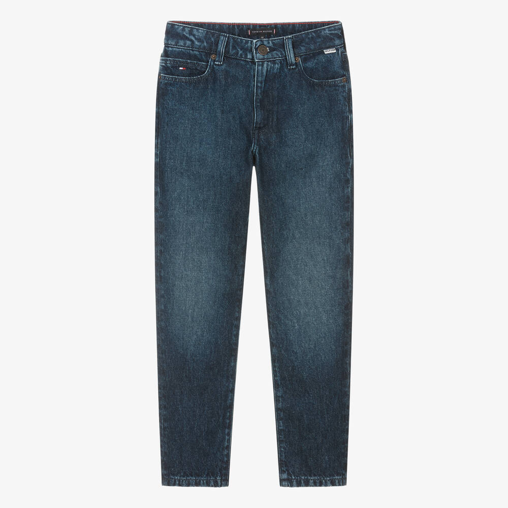 Tommy Hilfiger - Jean bleu droit en denim ado garçon | Childrensalon