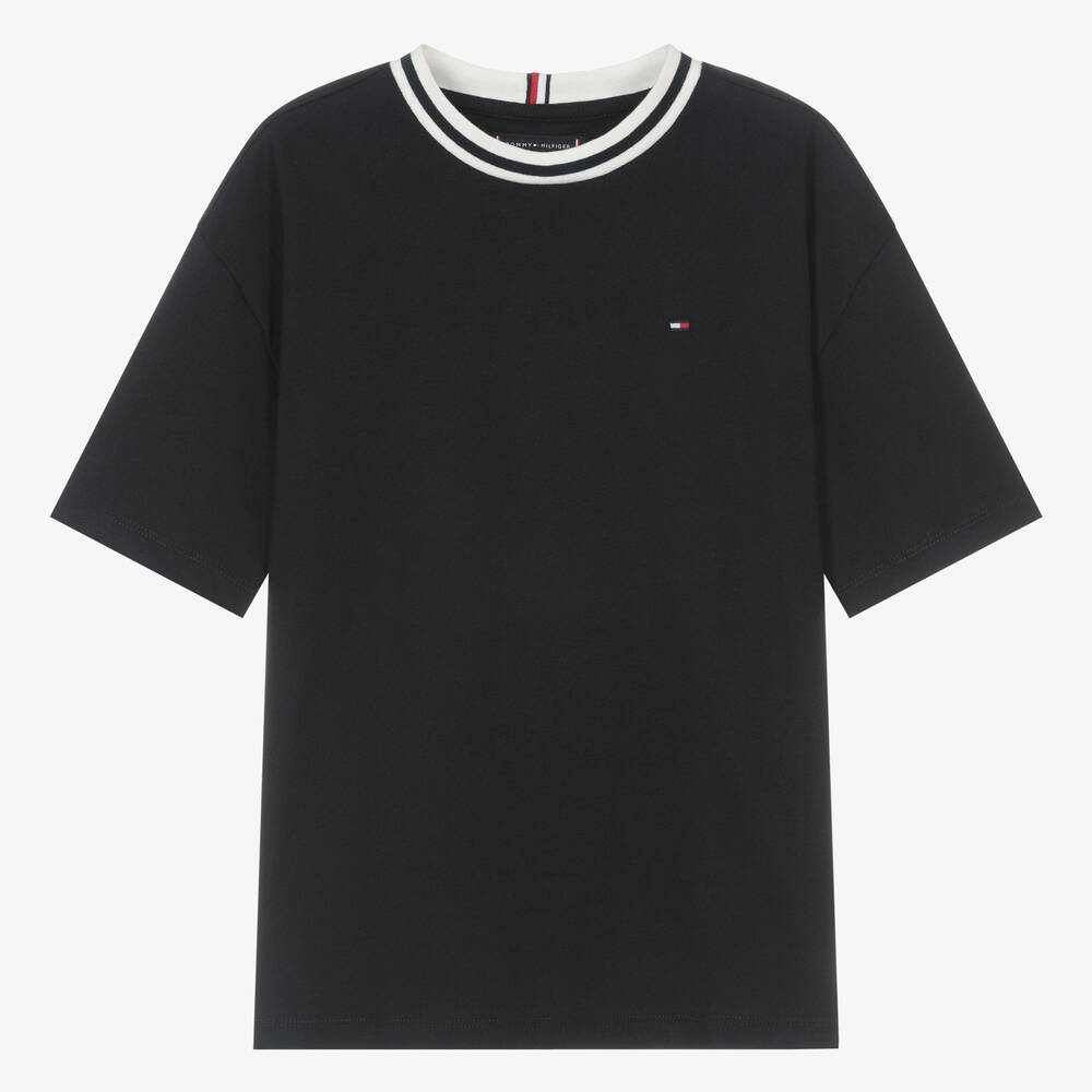 Tommy Hilfiger - Teen Boys Navy Blue Cotton T-Shirt | Childrensalon