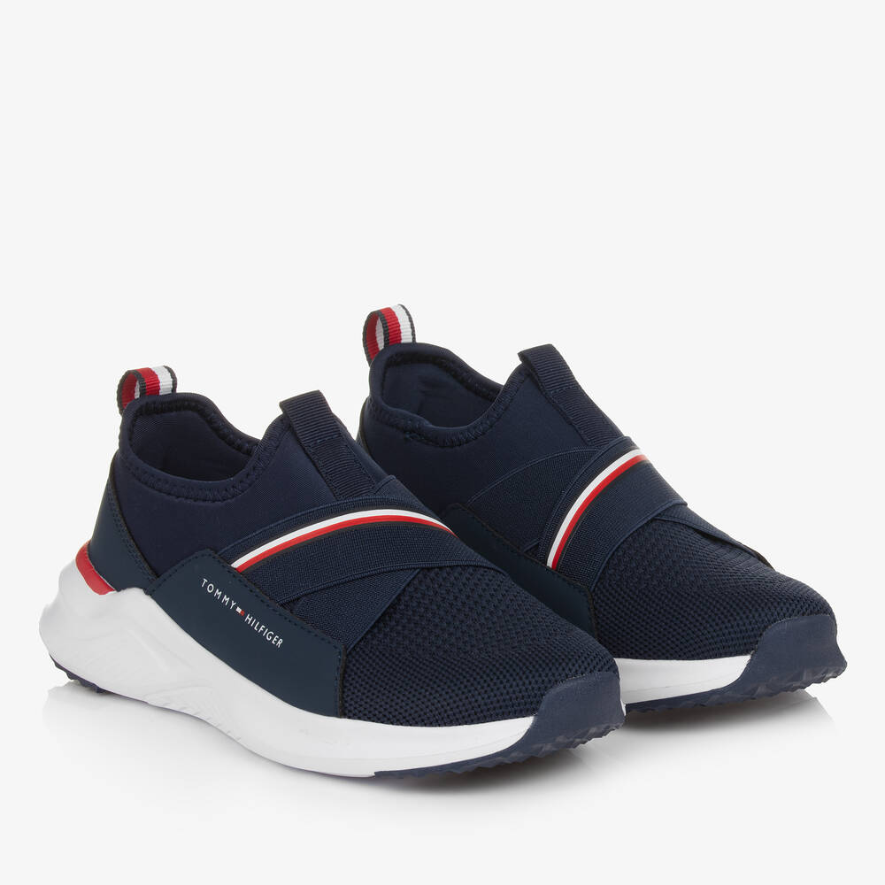 Tommy Hilfiger - Teen Boys Navy Blue Slip-On Trainers | Childrensalon