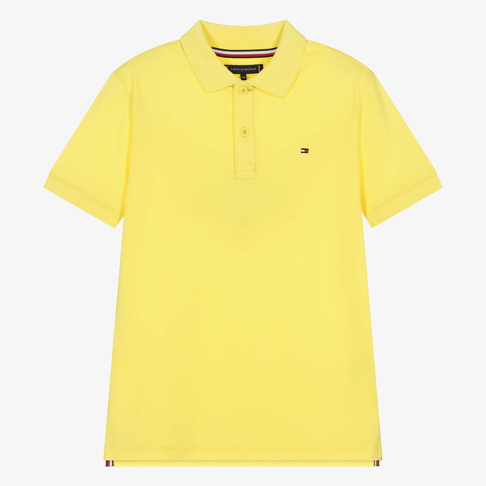 Tommy Hilfiger - Polo jaune en coton ado garçon | Childrensalon