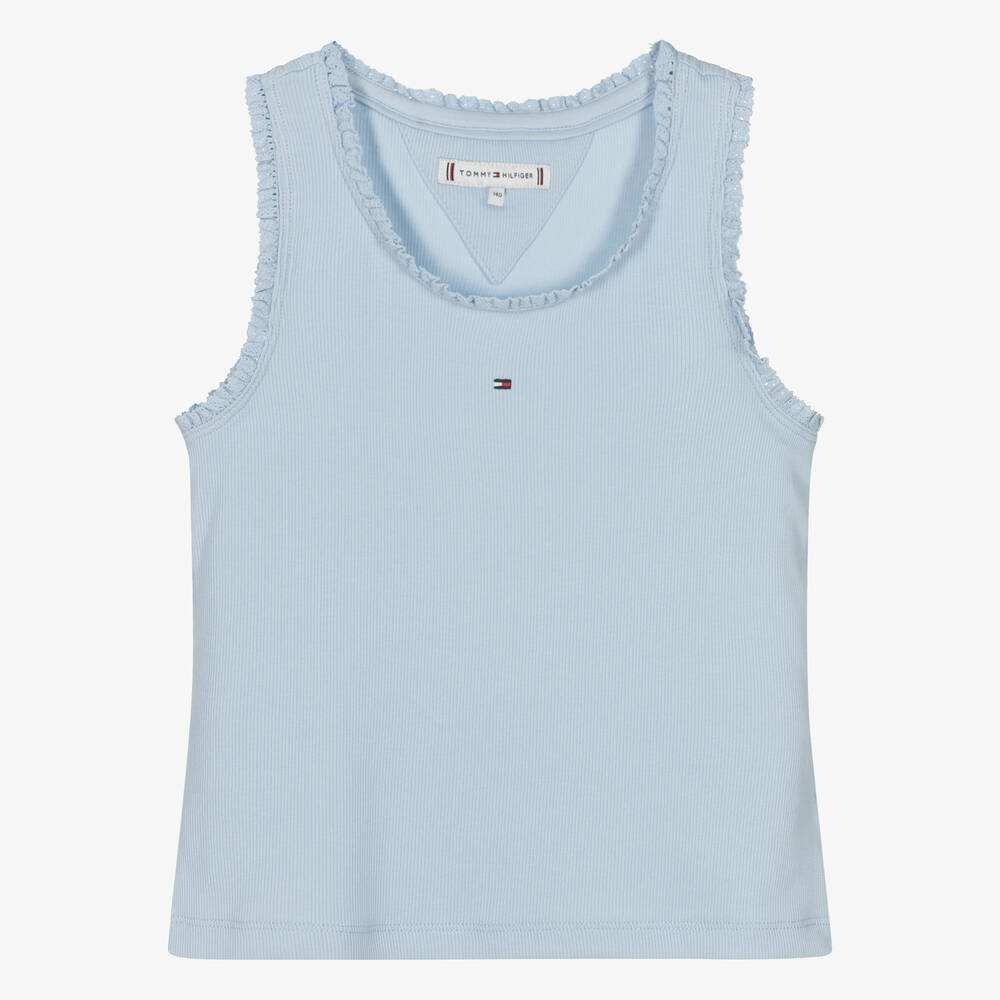 Tommy Hilfiger - Teen Girls Blue Cotton Tank Top | Childrensalon