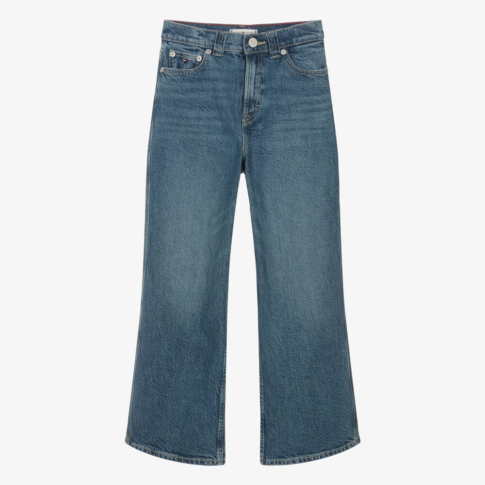 Tommy Hilfiger - Teen Girls Blue Denim Wide-Leg Mabel Jeans | Childrensalon