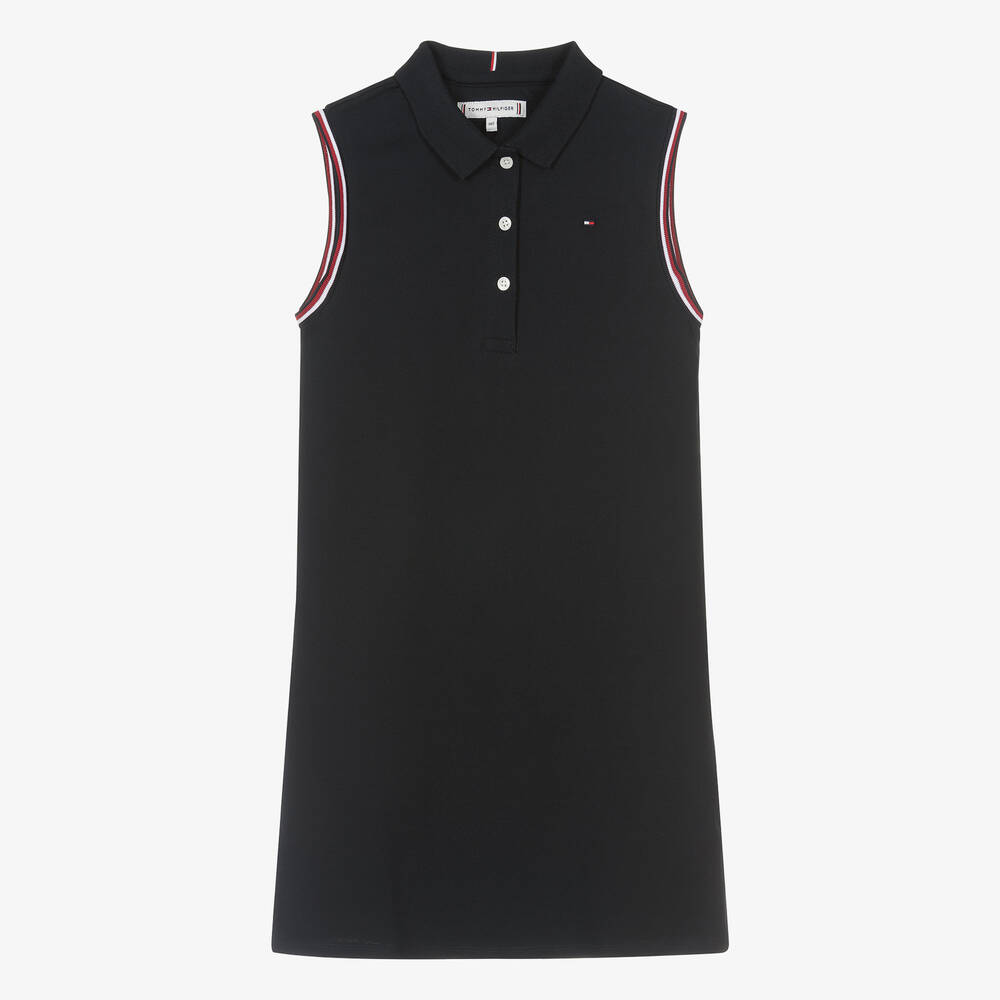 Tommy Hilfiger - Teen Girls Navy Blue Cotton Polo Dress | Childrensalon