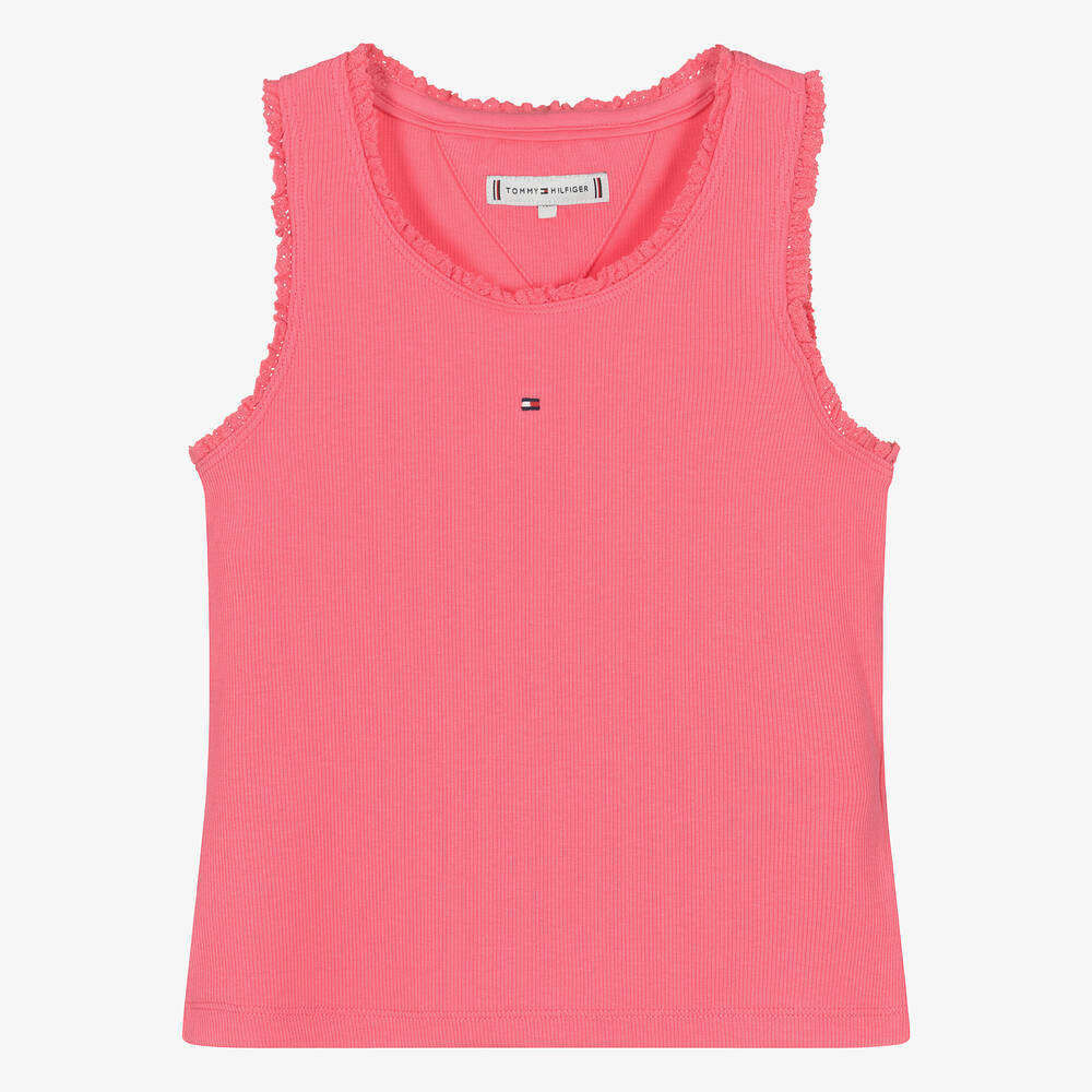 Tommy Hilfiger - Teen Girls Pink Cotton Tank Top | Childrensalon