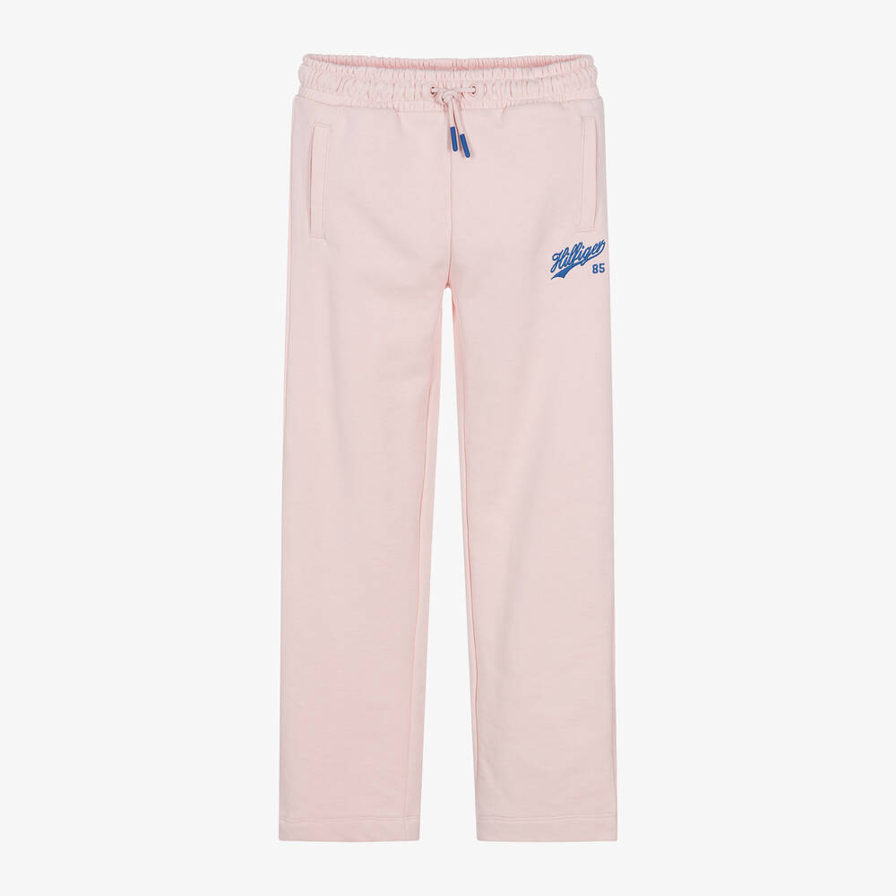 Tommy Hilfiger - Teen Girls Pink Cotton Wide-Leg Joggers | Childrensalon