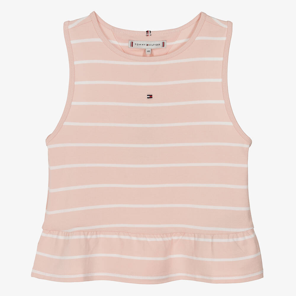 Tommy Hilfiger - Teen Girls Pink Viscose Sleeveless Top | Childrensalon