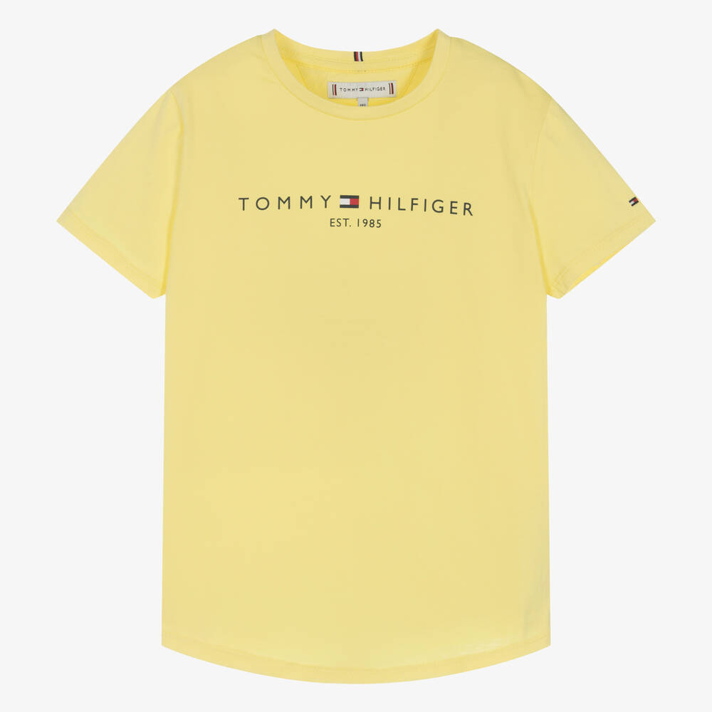 Tommy Hilfiger - Teen Girls Yellow Cotton T-Shirt | Childrensalon