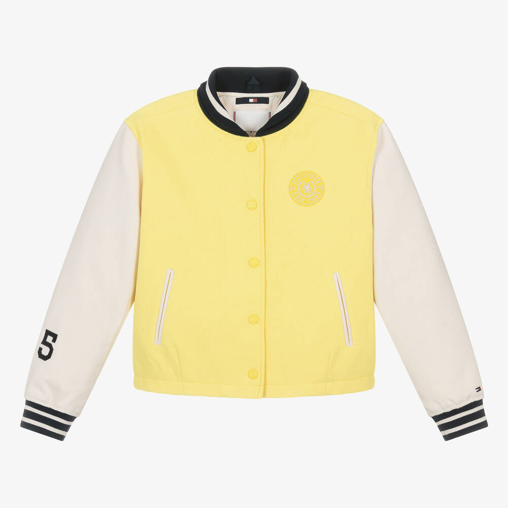 Tommy Hilfiger - Teen Girls Yellow Varsity Jacket | Childrensalon