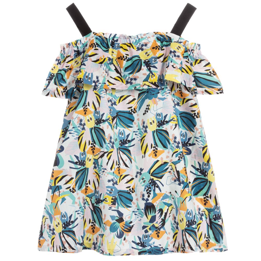 Trussardi - Floral Print Cotton Dress | Childrensalon Outlet