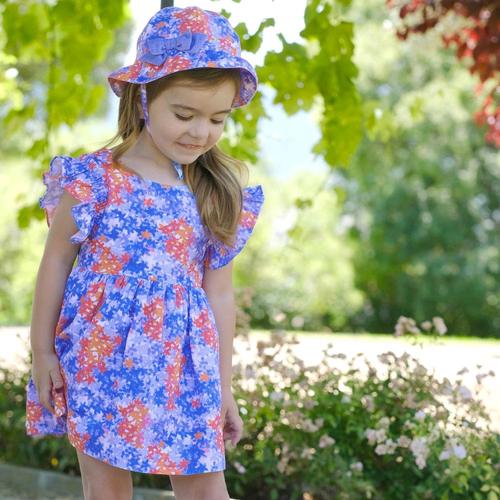 Equivalente En honor Loza de barro Tutto Piccolo - Girls Blue Floral Dress | Childrensalon Outlet