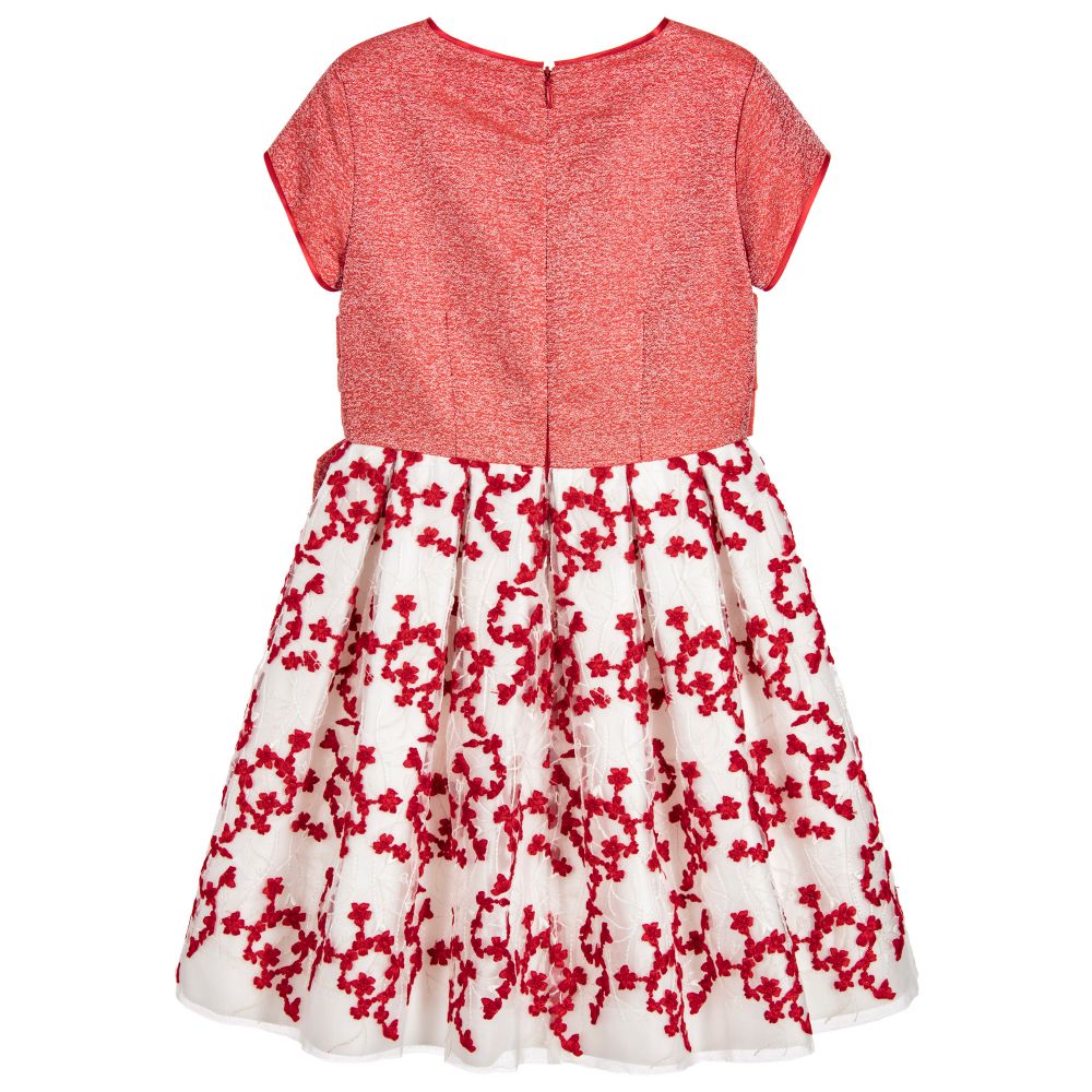 ValMax - Girls Embroidered Red Dress | Childrensalon Outlet