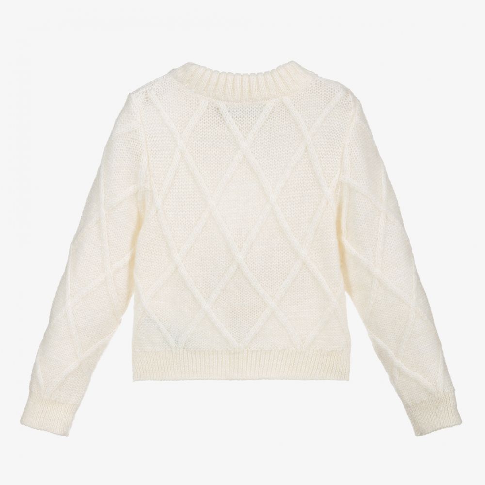 Versace - Ivory Knitted Wool Sweater | Childrensalon Outlet