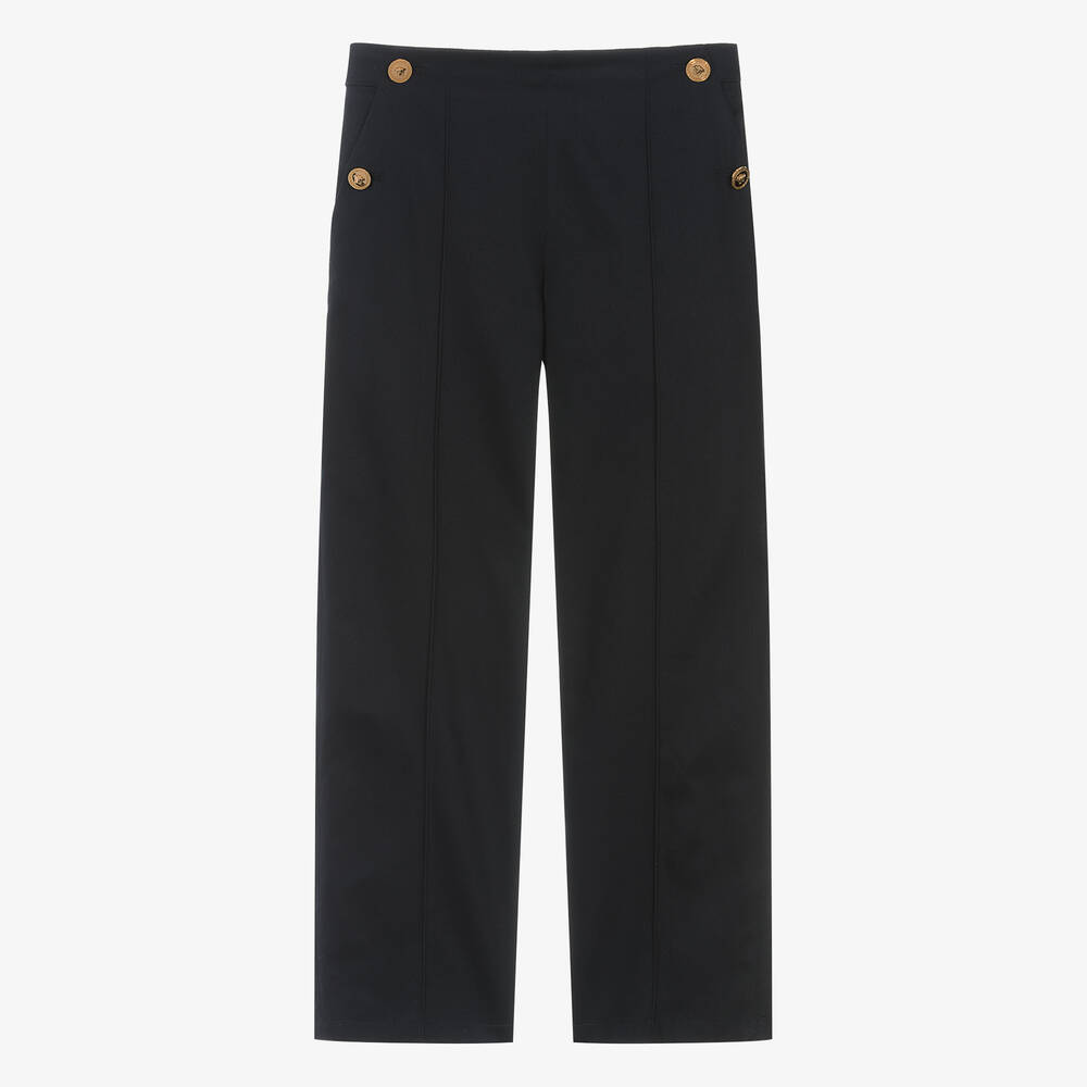 Versace - Teen Girls Blue Cotton Sailor Trousers | Childrensalon