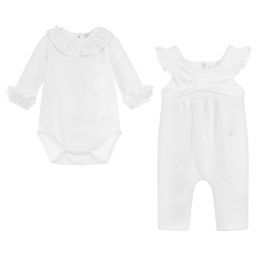 Patachou Ensemble Pyjama Blanc Bebe Fille Childrensalon Outlet