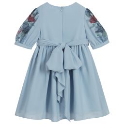 Patachou - Blue Floral Chiffon Dress | Childrensalon Outlet