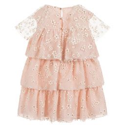 Pili Carrera - Girls Pink & Ivory Tulle Dress | Childrensalon Outlet