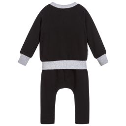 Tiny Tribe - Black Cotton Baby Outfit | Childrensalon Outlet
