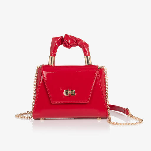 Abel & Lula-Handtasche aus rotem Kunstlackleder für Mädchen (16 cm) | Childrensalon Outlet