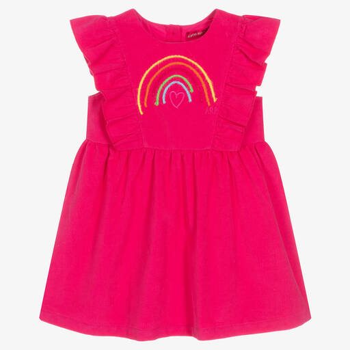 Agatha Ruiz de la Prada-Girls Pink Corduroy Dress | Childrensalon Outlet