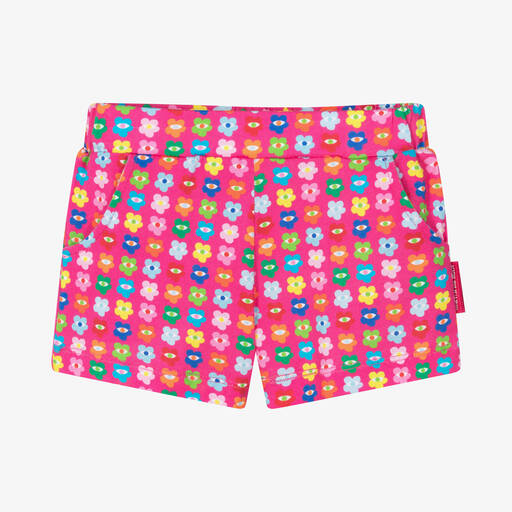 Agatha Ruiz de la Prada-Girls Pink Cotton Floral Shorts | Childrensalon Outlet