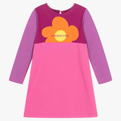 Agatha Ruiz de la Prada-Girls Purple Sweatshirt Dress | Childrensalon Outlet