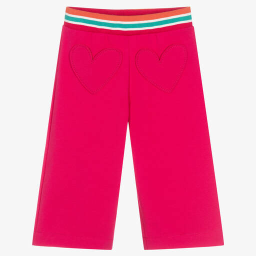 Agatha Ruiz de la Prada-Pink Hearts Cotton Trousers | Childrensalon Outlet