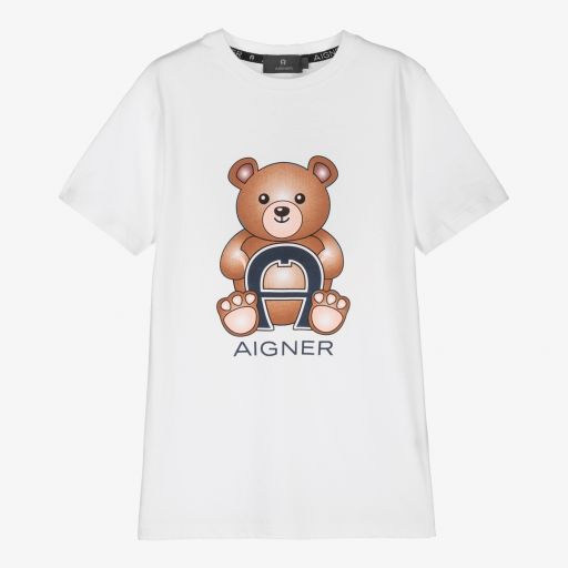 AIGNER-Белая футболка для подростков | Childrensalon Outlet
