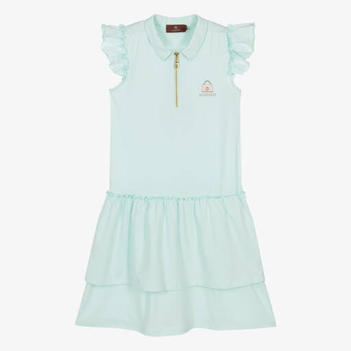 AIGNER-Teen Girls Blue Cotton Polo Dress | Childrensalon Outlet