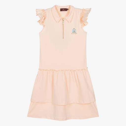 AIGNER-Teen Girls Pink Cotton Polo Dress | Childrensalon Outlet