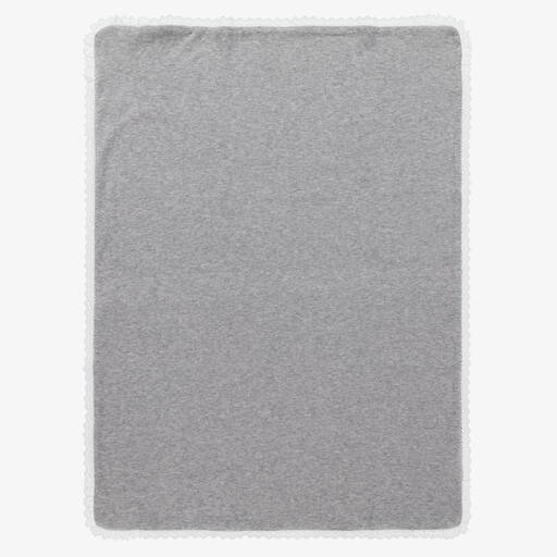 Babidu-Grey Cotton Blanket (89cm) | Childrensalon Outlet