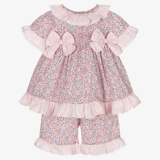 Beau KiD-Розовый топ и шорты в цветочек для малышей | Childrensalon Outlet