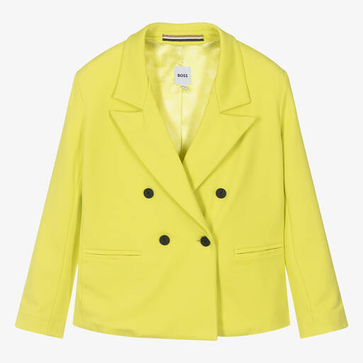 BOSS-Teen Girls Green Double-Breasted Blazer | Childrensalon Outlet