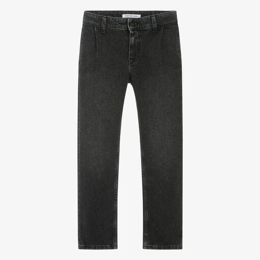 Calvin Klein-Teen Boys Grey Washed Denim Jeans | Childrensalon Outlet