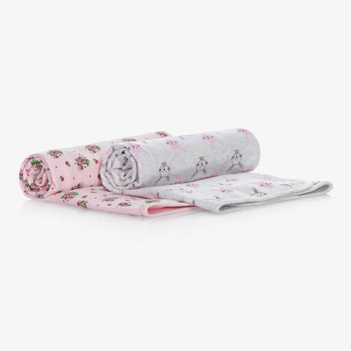 Childrensalon Essentials-Pink Organic Cotton Blankets (2 Pack) | Childrensalon Outlet