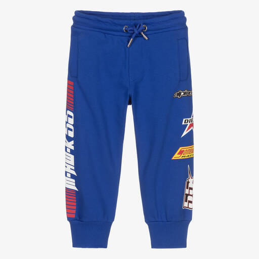 Diesel-Boys Blue Cotton Joggers | Childrensalon Outlet