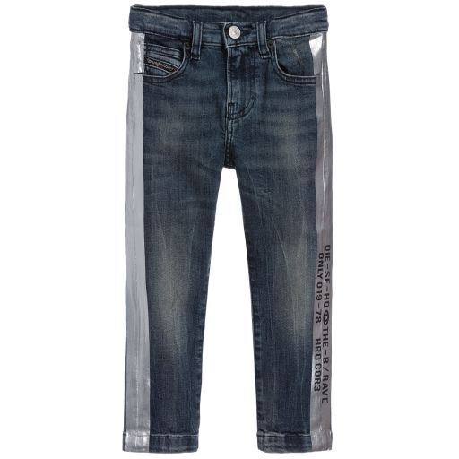 Diesel-Girls Blue Slim-Skinny Jeans | Childrensalon Outlet