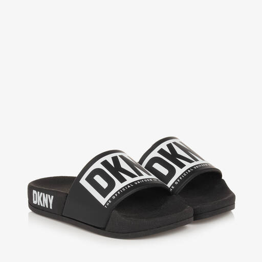 DKNY-Girls Black Sliders | Childrensalon Outlet