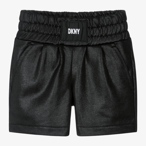 DKNY-Girls Shimmery Black Jersey Shorts | Childrensalon Outlet