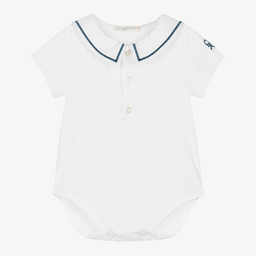 Dr. Kid-Baby Boys White Sailor Bodysuit | Childrensalon Outlet