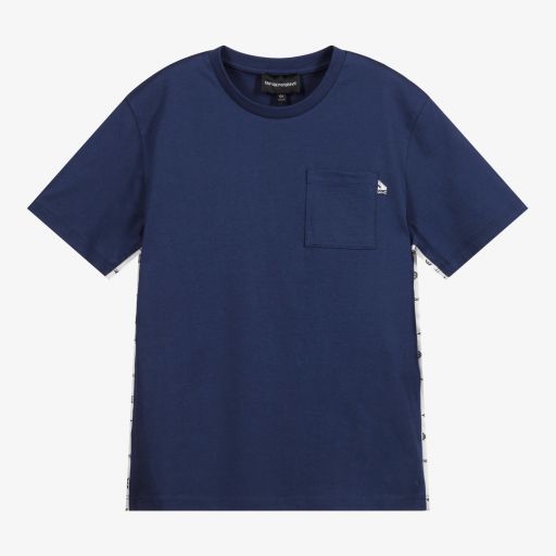 Emporio Armani-Синяя футболка для подростков | Childrensalon Outlet
